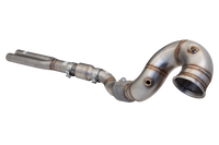 4"-3" Downpipe with High-Flow Catalytic Converter, 304 Stainless Steel (for track and off road use only) - ESRS317KITB