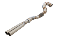 4"-3" Downpipe with High-Flow Catalytic Converter, 304 Stainless Steel (for track and off road use only) - ESRS317KITB