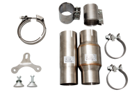4"-3" Downpipe with High-Flow Catalytic Converter, 304 Stainless Steel (for track and off road use only) - ESRS317KITB