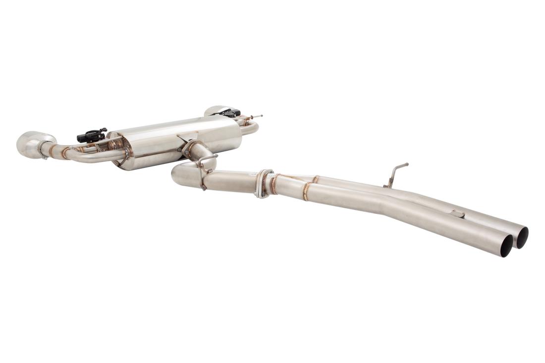 Twin 2.5" to 3" Cat-Back System with Varex Muffler, 304 Stainless Steel - ESRS317SVKCS