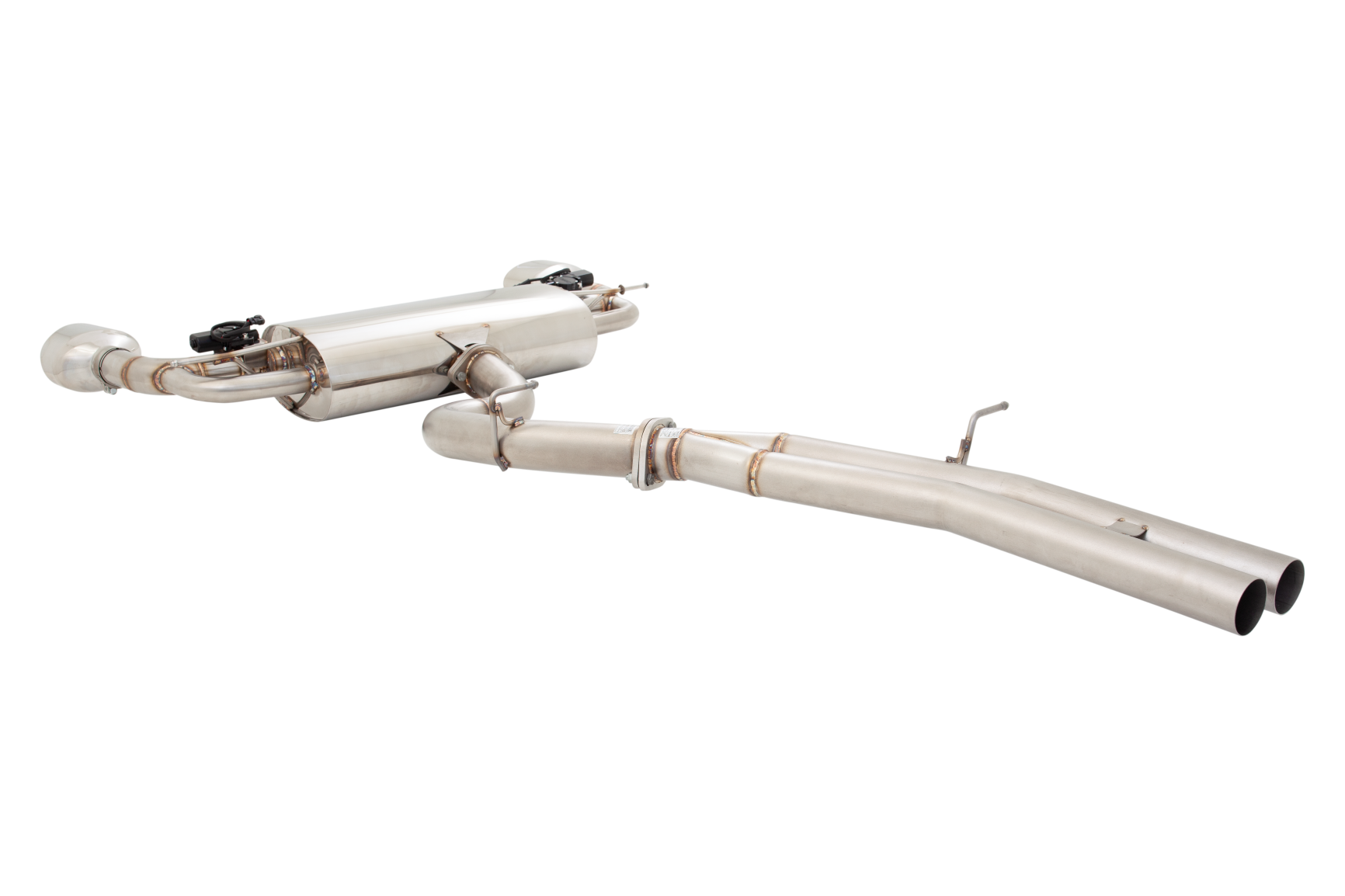 Twin 2.5" to 3" Cat-Back System with Varex Muffler, 304 Stainless Steel - ESRS317SVKCS