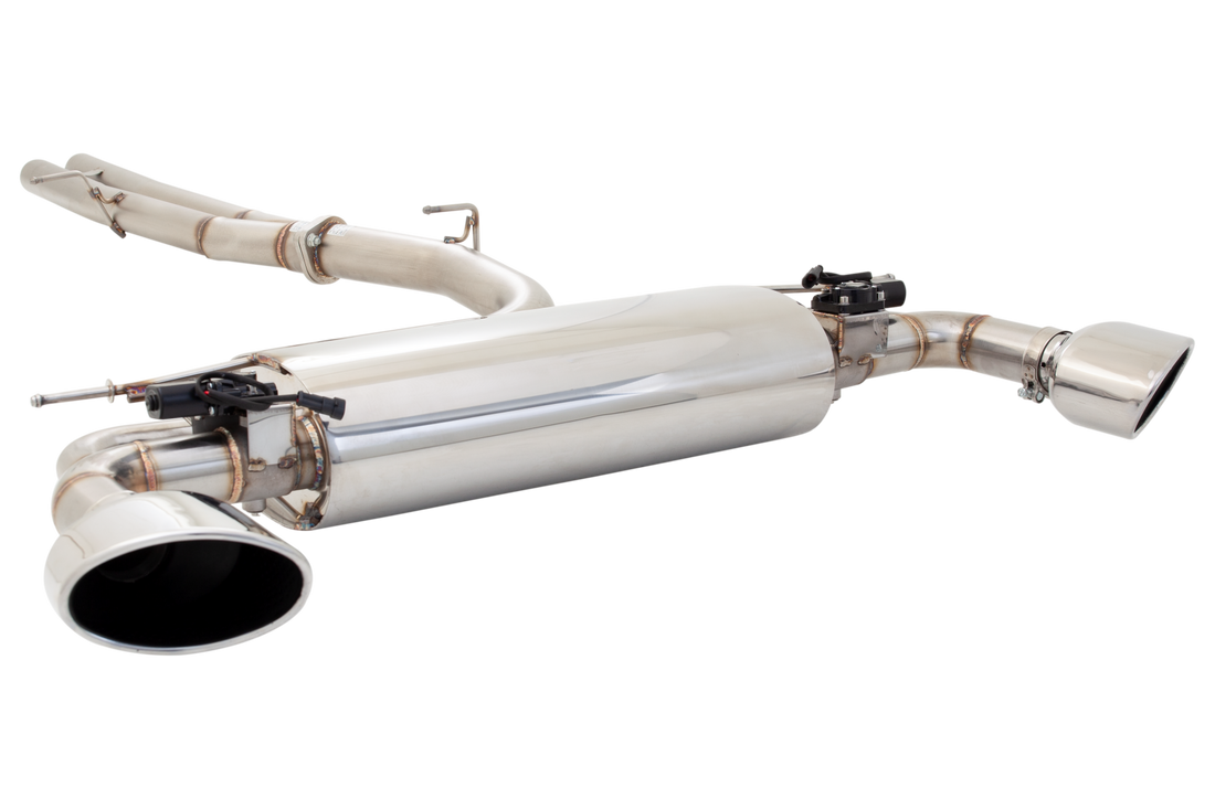 Twin 2.5" to 3" Cat-Back System with Varex Muffler, 304 Stainless Steel - ESRS317SVKCS