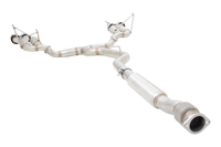 3" Cat-Back System with Round Mufflers (RACE SYSTEM), 304 Stainless Steel - ESSW28CS