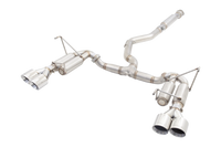 3" Cat-Back System with Round Mufflers (RACE SYSTEM), 304 Stainless Steel - ESSW28CS