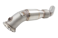 4"-3" Downpipe with High-Flow Catalytic Converter, 304 Stainless Steel (for track and off road use only) - ESTY21KITB