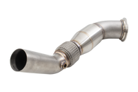4"-3" Downpipe with High-Flow Catalytic Converter, 304 Stainless Steel (for track and off road use only) - ESTY21KITB