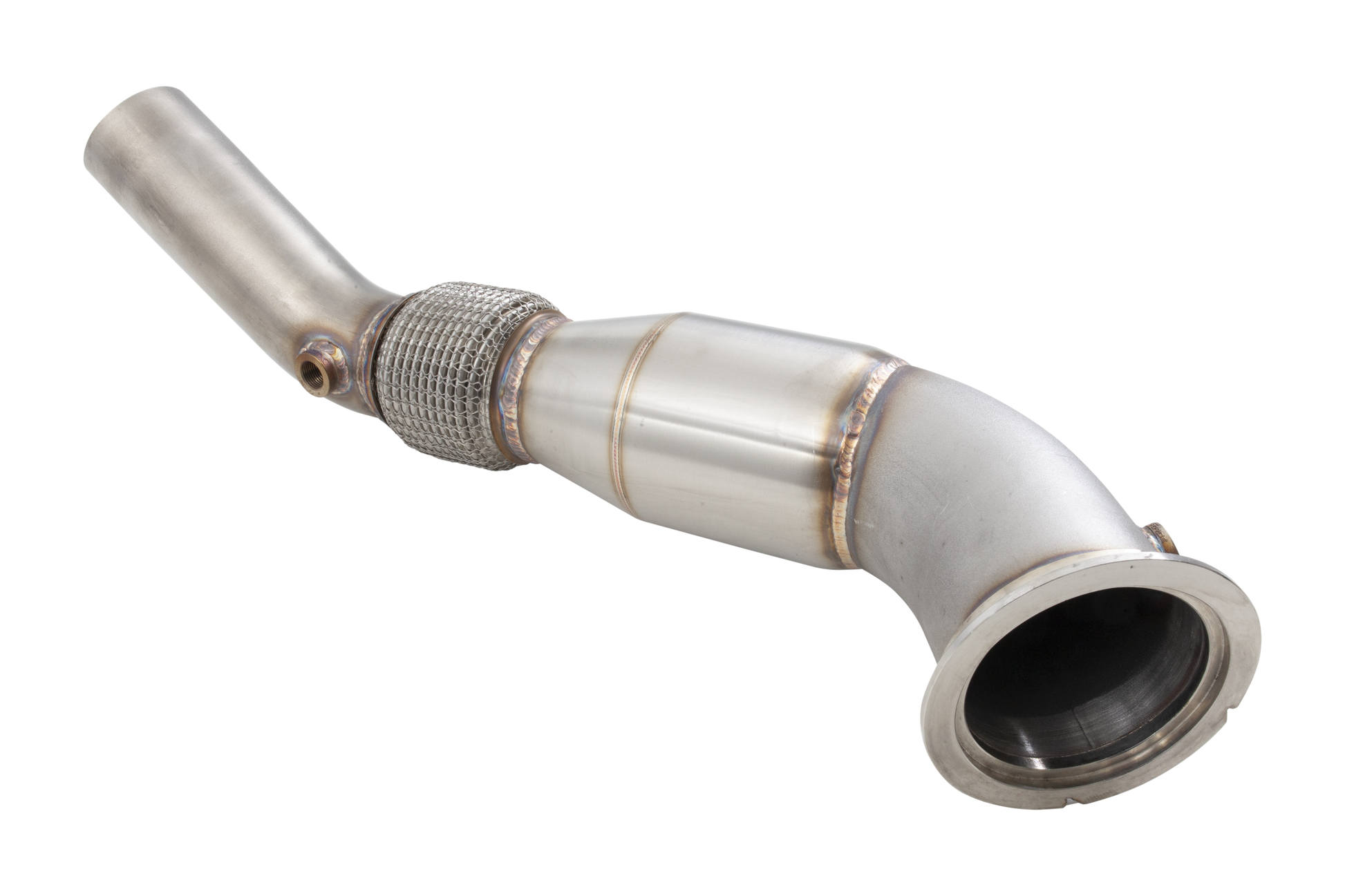 4"-3" Downpipe with High-Flow Catalytic Converter, 304 Stainless Steel (for track and off road use only) - ESTY21KITB