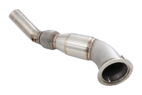 4"-3" Downpipe with High-Flow Catalytic Converter, 304 Stainless Steel (for track and off road use only) - ESTY21KITB