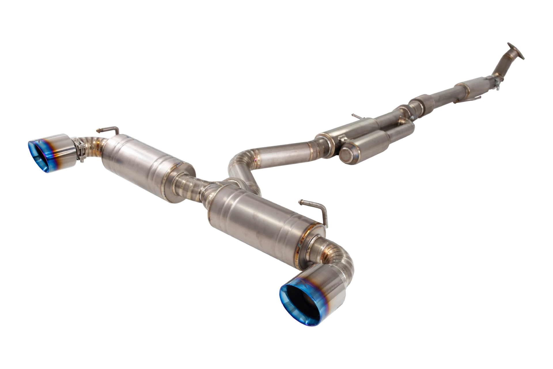 3" Cat-Back System, Titanium with Burnt Blue Tips - ETTY21BCS