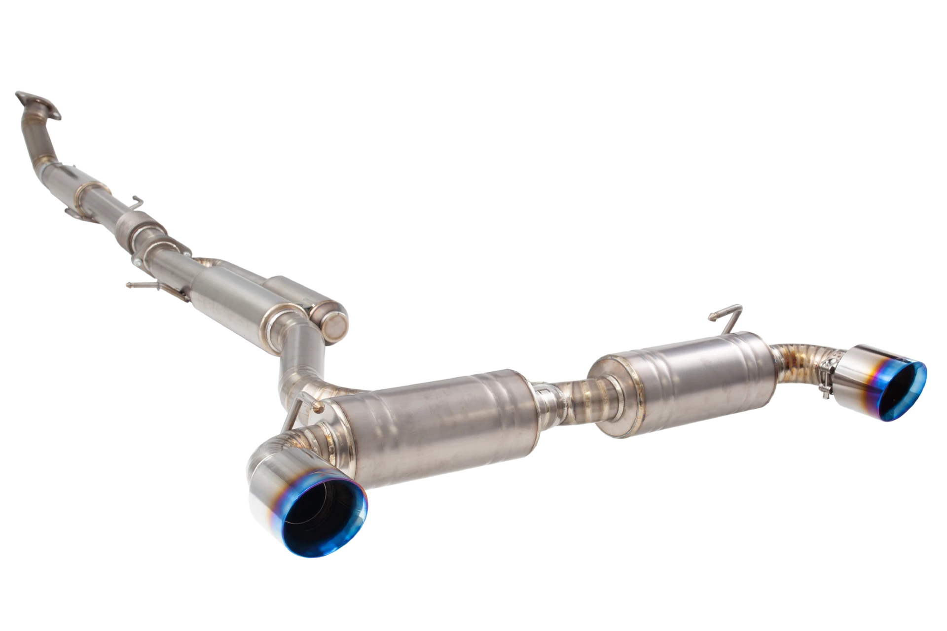 3" Cat-Back System, Titanium with Burnt Blue Tips - ETTY21BCS