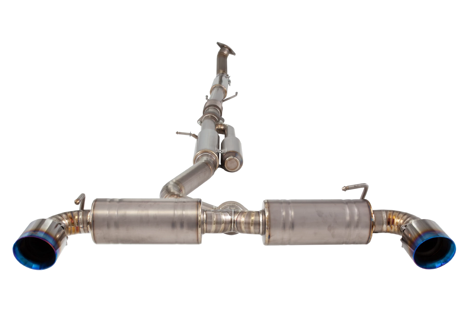 3" Cat-Back System, Titanium with Burnt Blue Tips - ETTY21BCS
