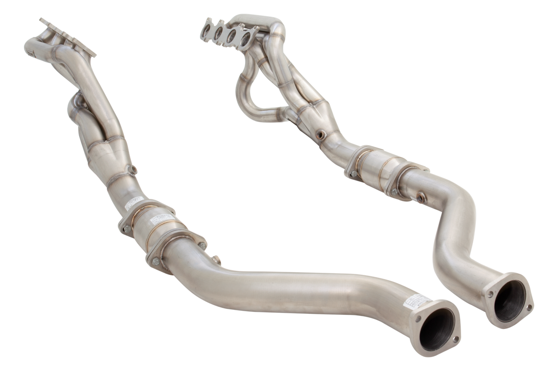 1"7/8 Header with High-Flow Catalytic Converters, 304 Stainless Steel (for track and off road use only) - H2-FM15KIT