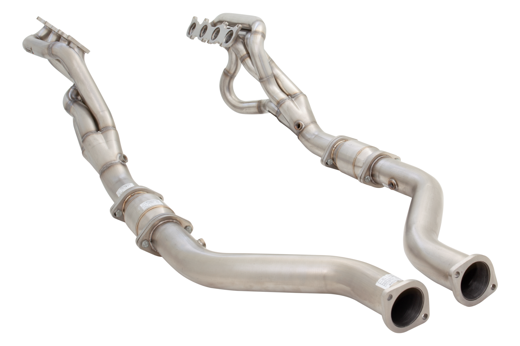 1"7/8 Header with High-Flow Catalytic Converters, 304 Stainless Steel (for track and off road use only) - H2-FM15KIT
