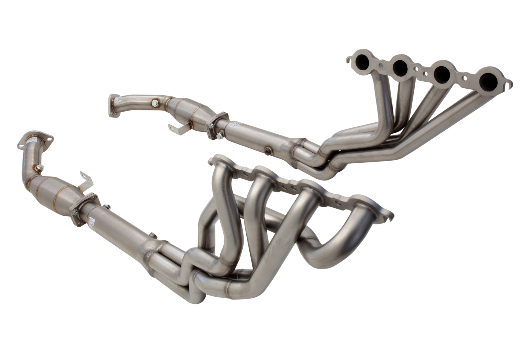 1″5/8 primary size 4 into 1 header with High-Flow Catalytic Converters, 304 Stainless Steel (for track and off road use only) - H2-HV12B-KIT