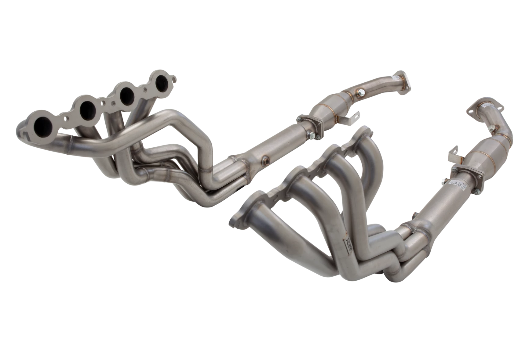1″5/8 primary size 4 into 1 header with High-Flow Catalytic Converters, 304 Stainless Steel (for track and off road use only) - H2-HV12B-KIT