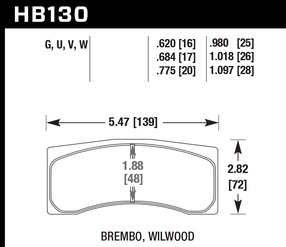 Hawk Brake Pad - HP Plus - HB130N.630