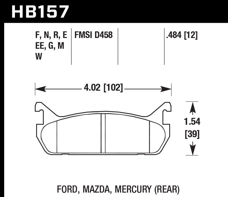 Hawk Brake Pad - HPS 5.0 - HB157B.484