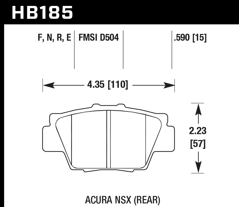 Hawk Brake Pad - HPS 5.0 - HB185B.590