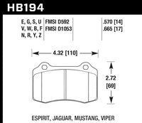 Hawk Brake Pad - HPS 5.0 - HB194B.665