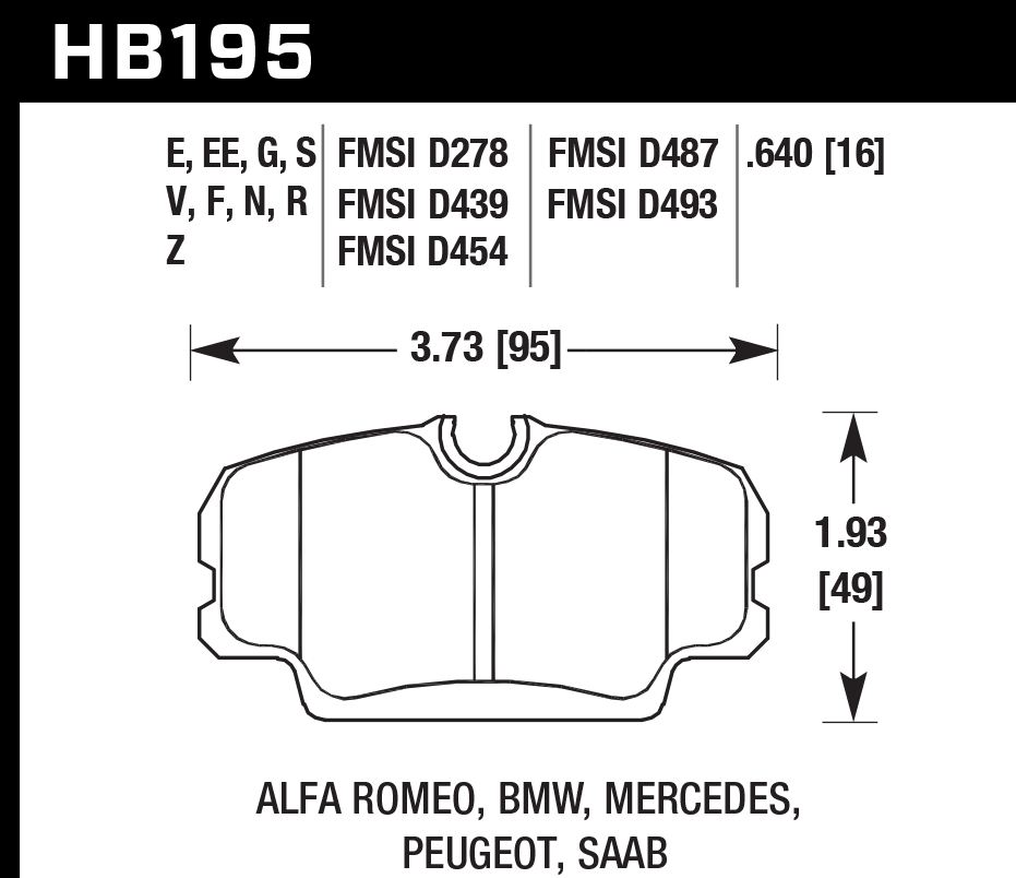 Hawk Brake Pad - HPS 5.0 - HB195B.640
