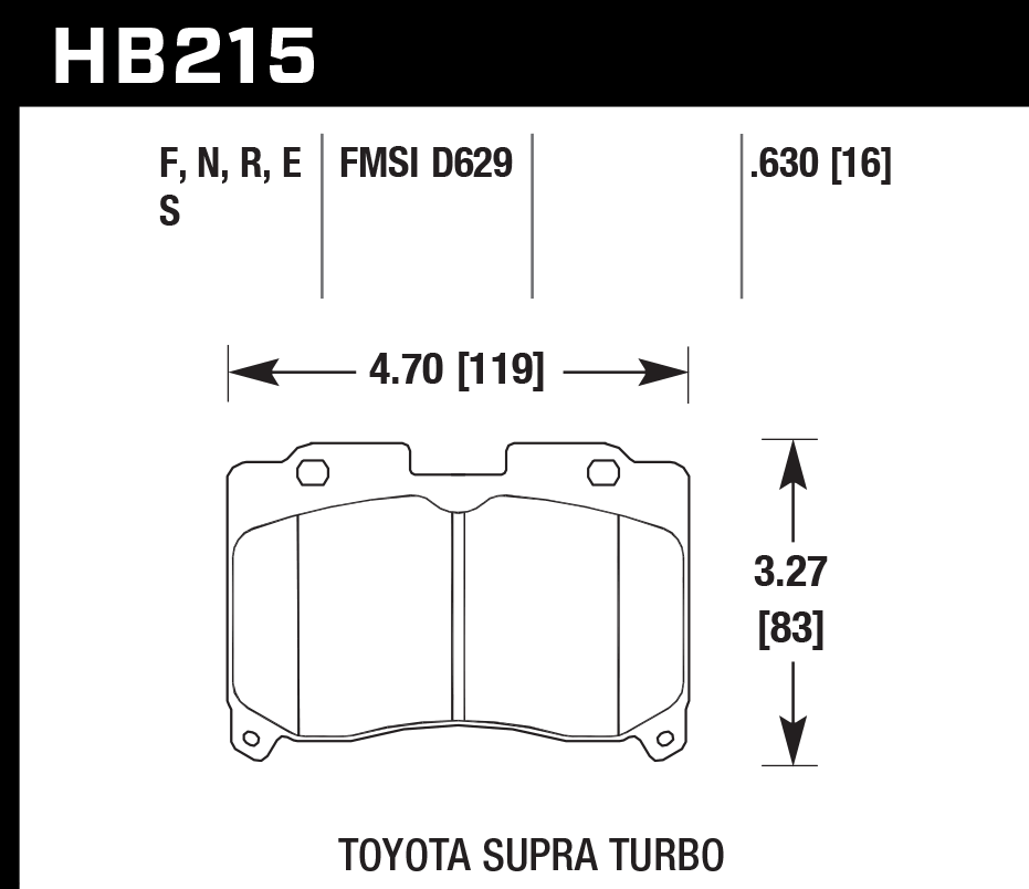 Hawk Brake Pad - HPS 5.0 - HB215B.630