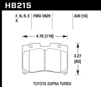 Hawk Brake Pad - HPS 5.0 - HB215B.630