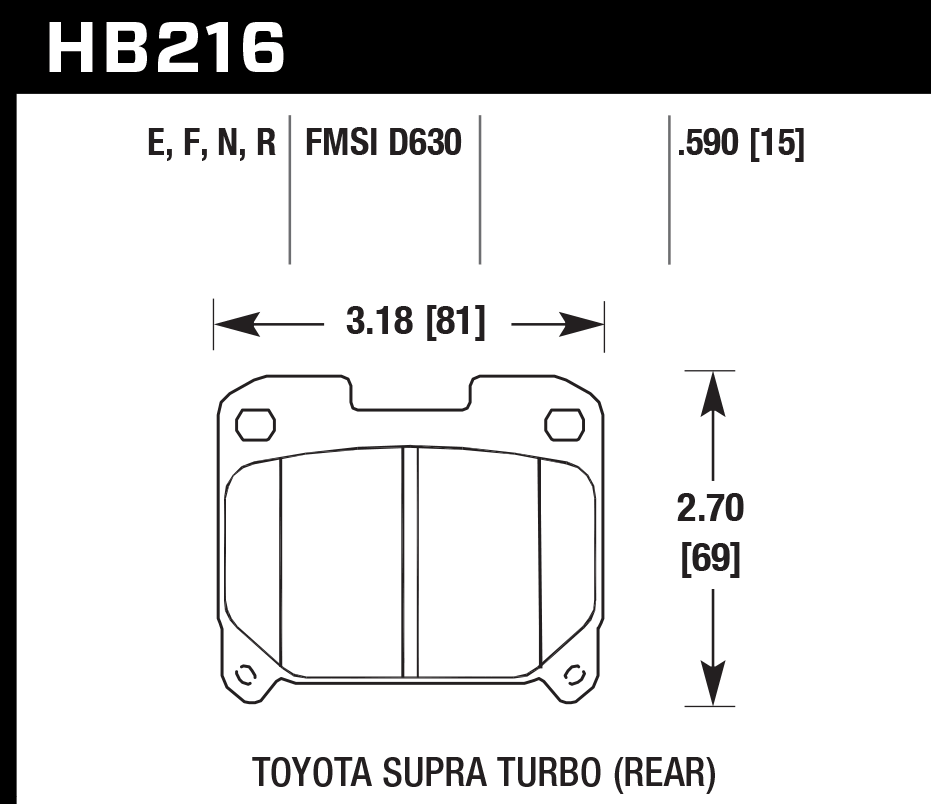 Hawk Brake Pad - HPS 5.0 - HB216B.590