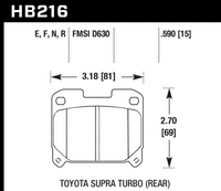 Hawk Brake Pad - HPS 5.0 - HB216B.590