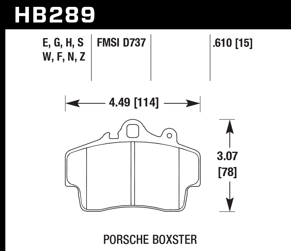 Hawk Brake Pad - HPS 5.0 - HB289B.610