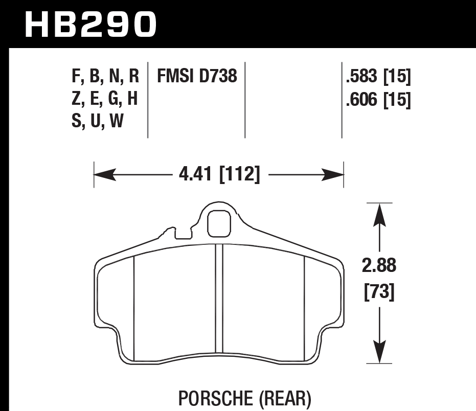 Hawk Brake Pad - HPS 5.0 - HB290B.606