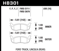 Hawk Brake Pad - HPS 5.0 - HB301B.630