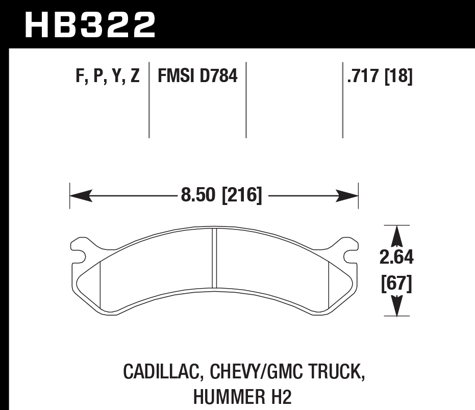 Hawk Brake Pad - HPS 5.0 - HB322B.717