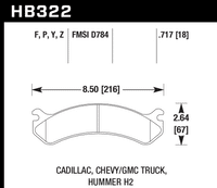 Hawk Brake Pad - HPS 5.0 - HB322B.717