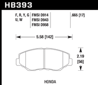 Hawk Brake Pad - HP Plus - HB393N.665