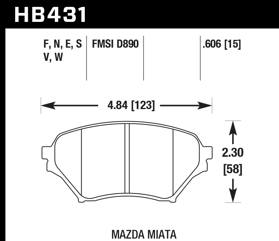 Hawk Brake Pad - DTC-60 - HB431G.606