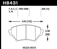 Hawk Brake Pad - DTC-60 - HB431G.606