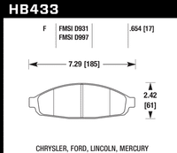 Hawk Brake Pad - HPS 5.0 - HB433B.654