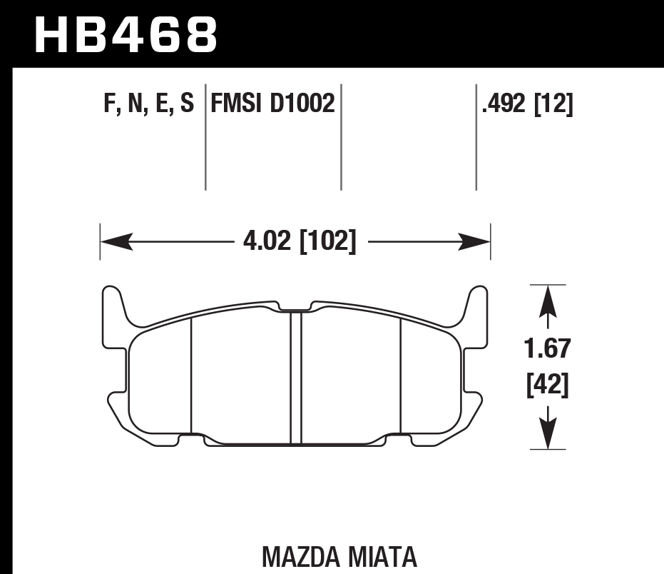 Hawk Brake Pad - HPS 5.0 - HB468B.492