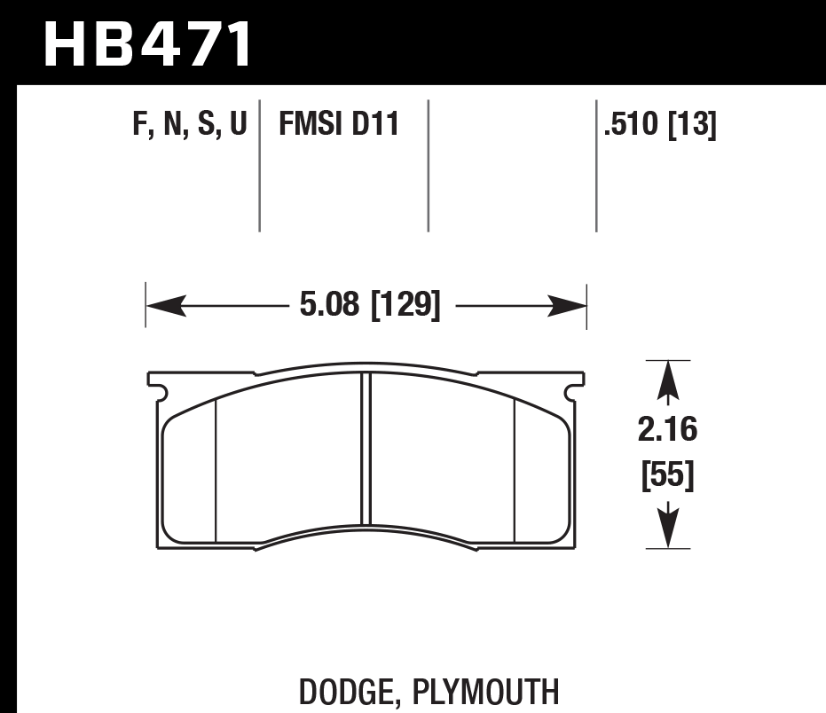 Hawk Brake Pad - HPS 5.0 - HB471B.510