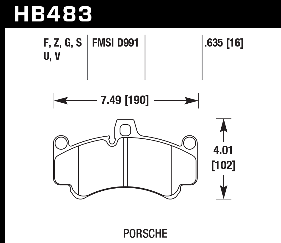Hawk Brake Pad - HPS 5.0 - HB483B.635