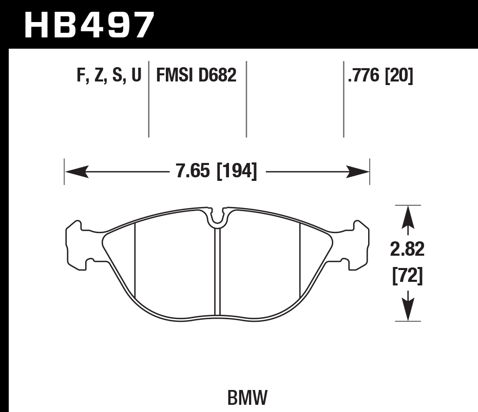 Hawk Brake Pad - HPS 5.0 - HB497B.776