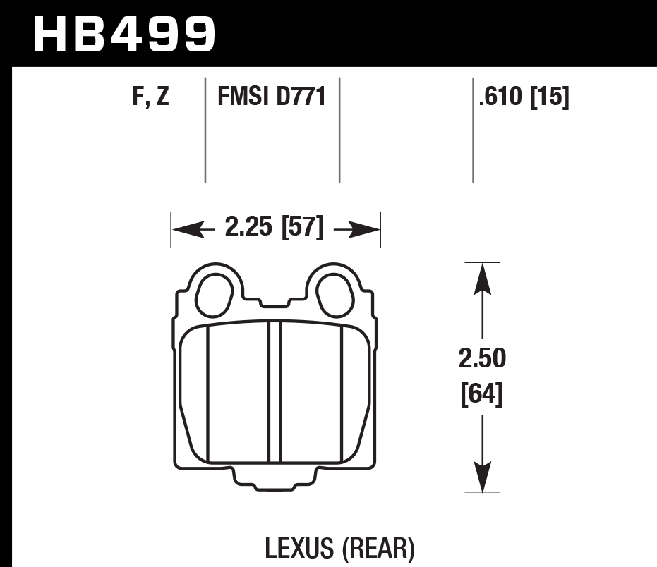 Hawk Brake Pad - HPS 5.0 - HB499B.610