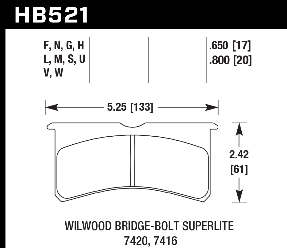 Hawk Brake Pad - HPS 5.0 - HB521B.800