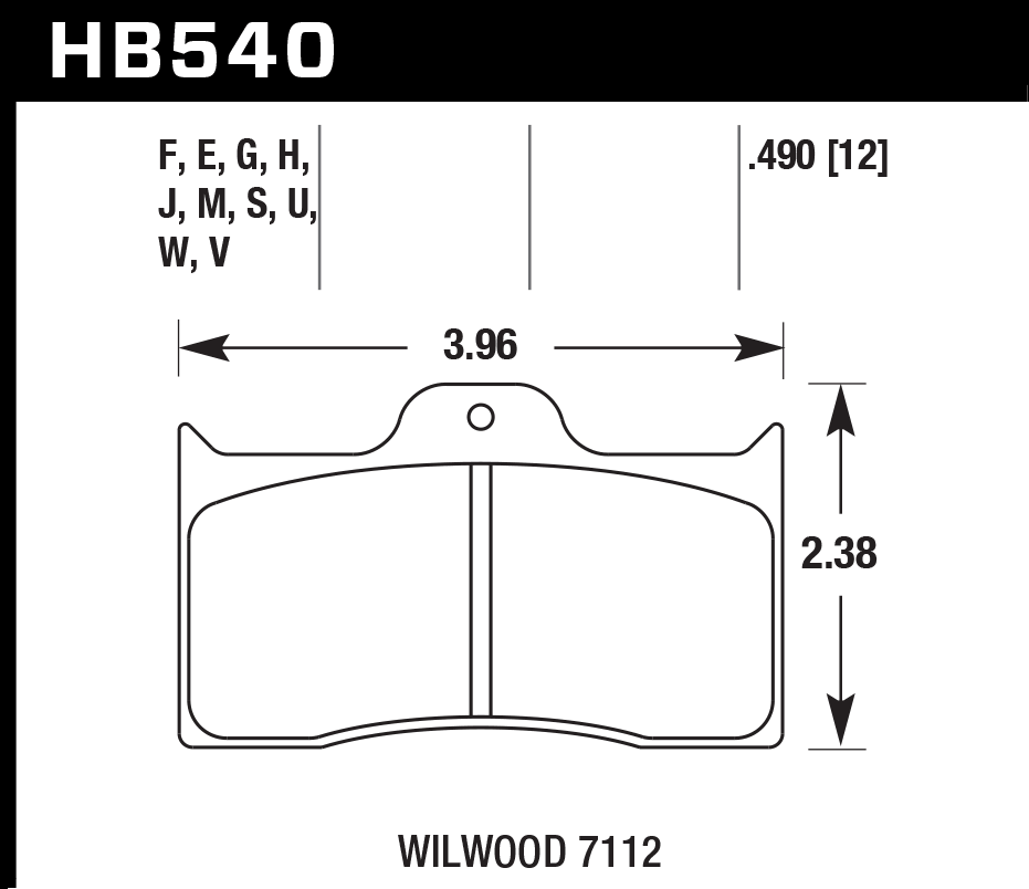 Hawk Brake Pad - HPS 5.0 - HB540B.490