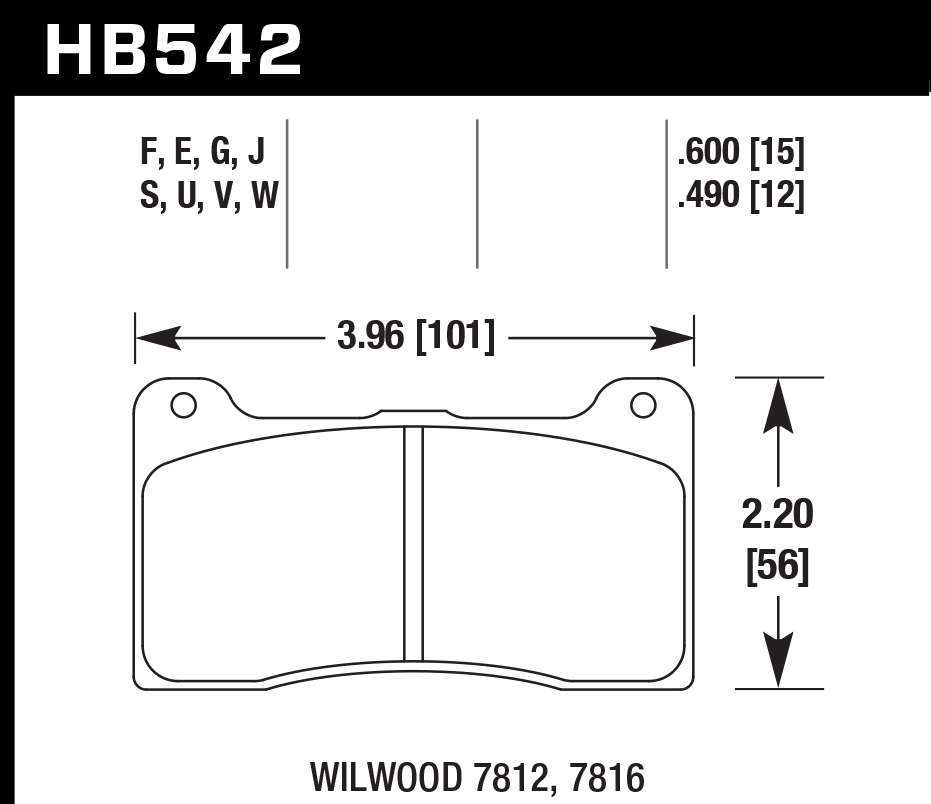 Hawk Brake Pad - HP Plus - HB542N.600