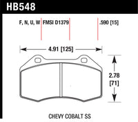 Hawk Brake Pad - HP Plus (Supersedes HB548N.590) - HB548N.510