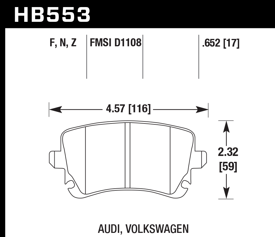 Hawk Brake Pad - HPS 5.0 - HB553B.652