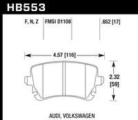 Hawk Brake Pad - HPS 5.0 - HB553B.652