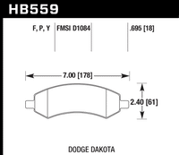Hawk Brake Pad - HPS 5.0 - HB559B.695
