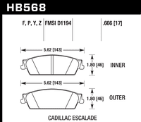 Hawk Brake Pad - HPS 5.0 - HB568B.666
